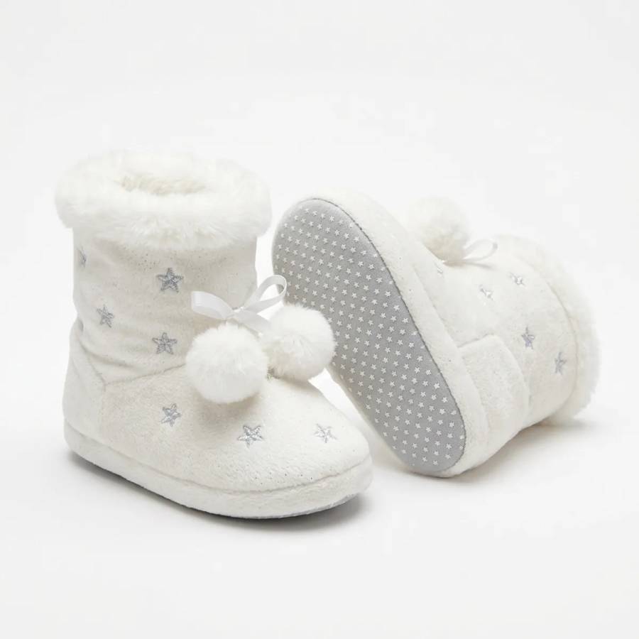 Bota Pantufa Estrelinha Branca