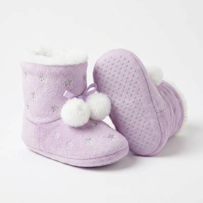 Bota Pantufa Estrelinha Lilás
