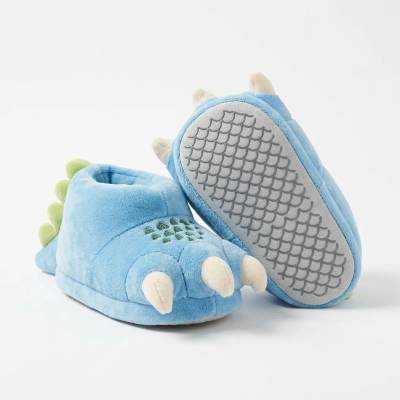 Pantufa Dinossauro Azul-Claro