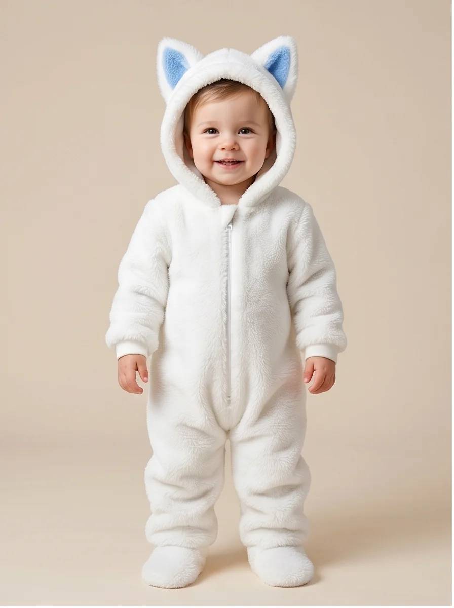 Kigurumi Raposa Branca Infantil - foto 1